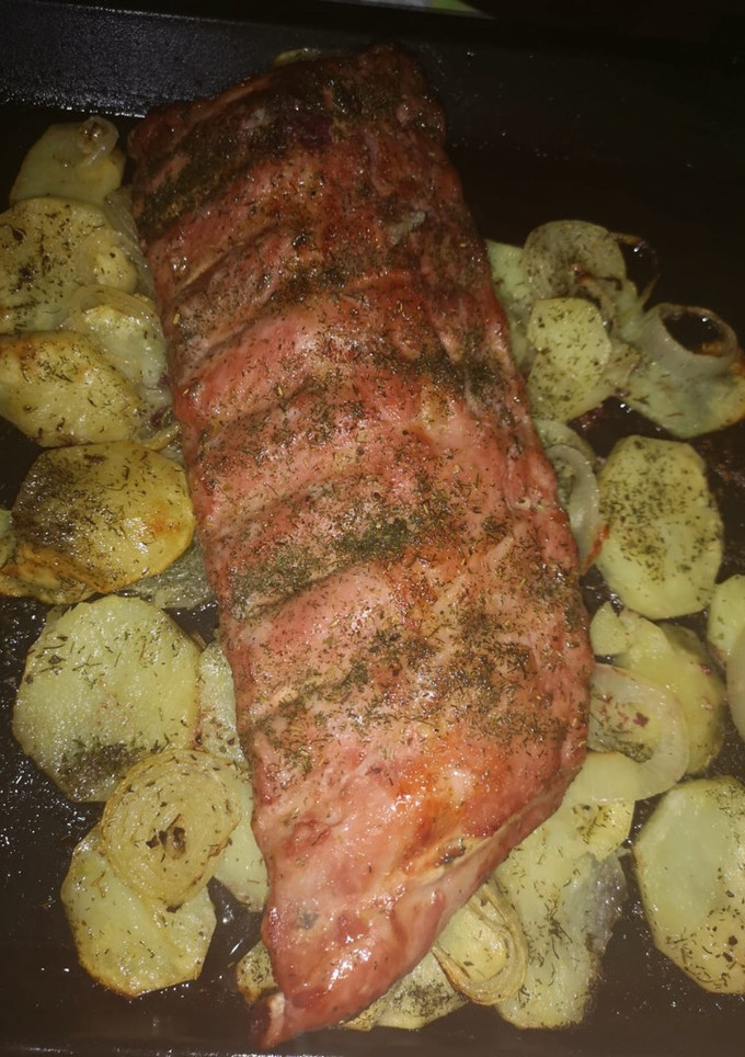 Una foto de Costillas al horno con miel