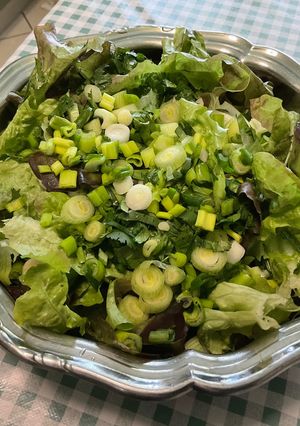 Une photo de Salade Feuille de Chêne aux Oignons Nouveaux et Persil Plat