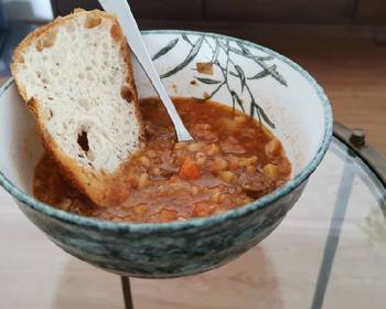 How To Make Recipe Slow Cooker Beef barley soup Savory Delicious