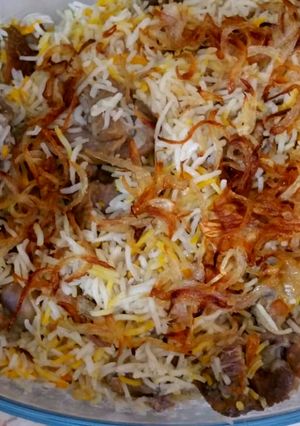 A picture of Mutton yakhni pulao.
