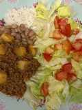 Carne picada com batata