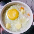 Bubur nasi telur ayam kampung+keju (Mpasi 9m)