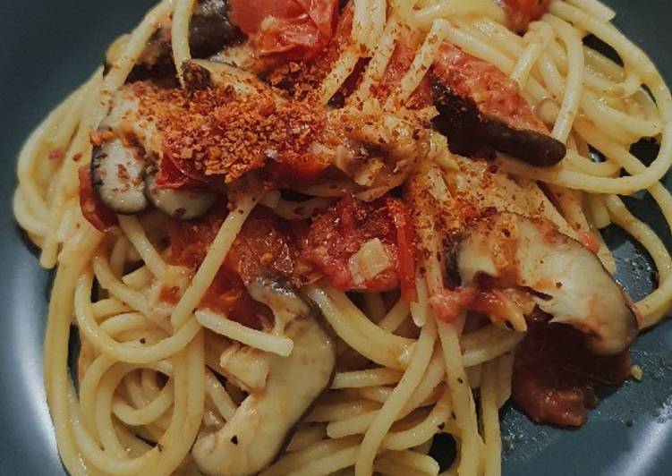 Tutorial membuat Cherry Tomato Spaghetti nikmat