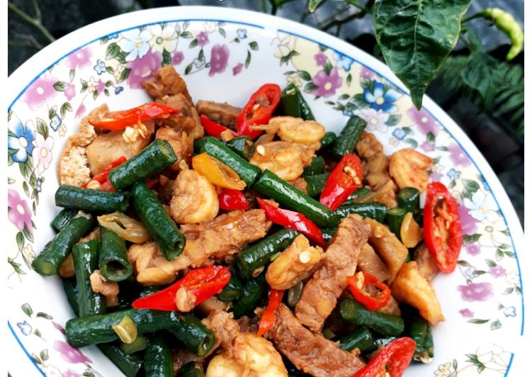 Tumis Kacang Panjang with Kaldu Udang Homemade