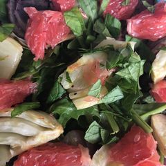 A picture of Fennel and grapefruit salad - vegan.