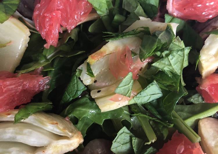 How to Prepare Homemade Fennel and grapefruit salad - vegan