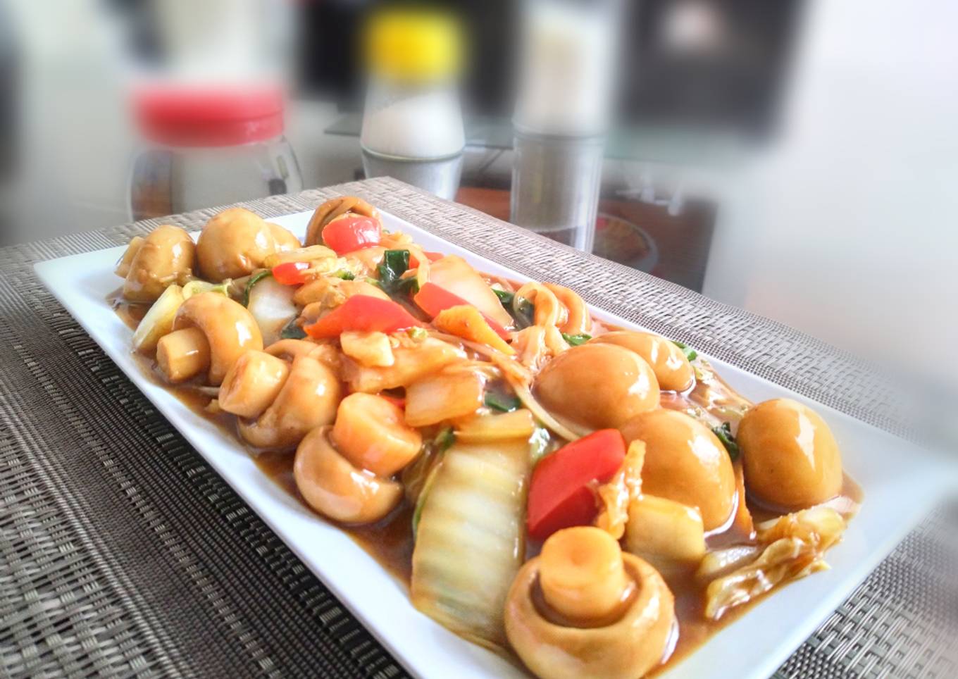 Saltado de Champiñones estilo Oriental 👍🇵🇪