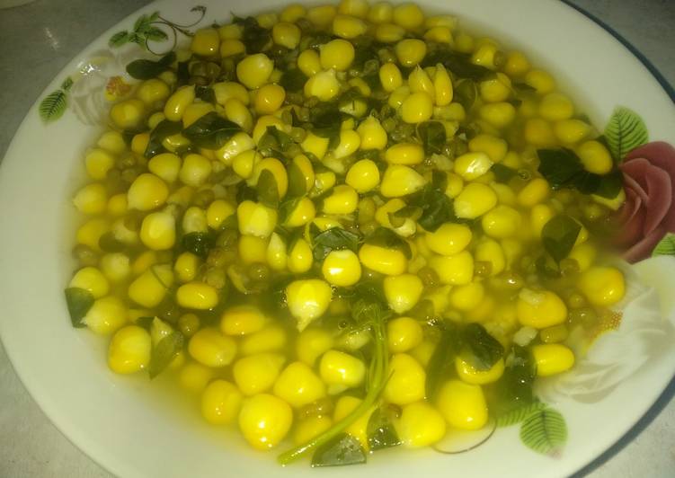 Daun kelor jagung manis