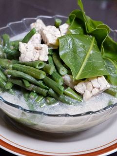 Foto resep Lodeh kacang panjang, tempe, Daun So