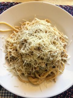 Tejszínes gombás spagetti recept fotója