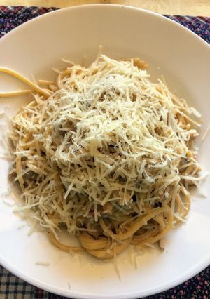 Tejszínes gombás spagetti recept fotója