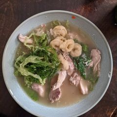 A picture of Chicken soup when under the weather.