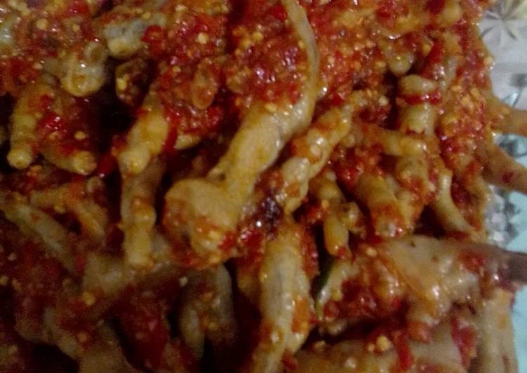 Resep Ceker setan balado Anti Gagal