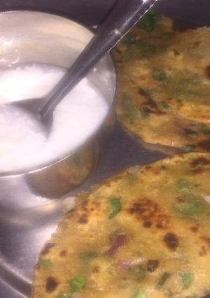 A picture of Palak parantha.