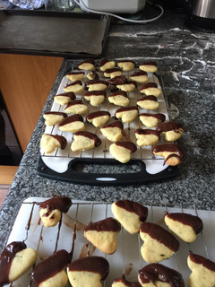 A picture of Rosemary shortbread cookies.