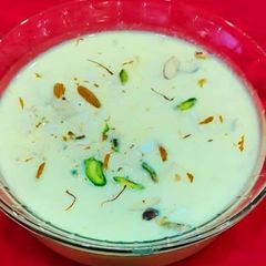 A picture of Dry fruits sitafal rabdi (custard apple).