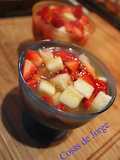 Copa de plátano y fresas con miel