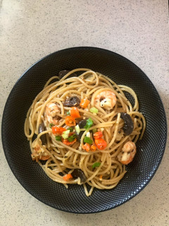 Foto resep 14. Aglio e olio jamur udang