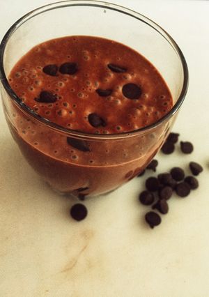 Una foto de Smoothie de chocolate : saludable muy fácil de preparar 🙌🏼