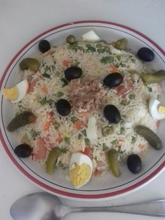 صورة لوصفة سلطة الأرز