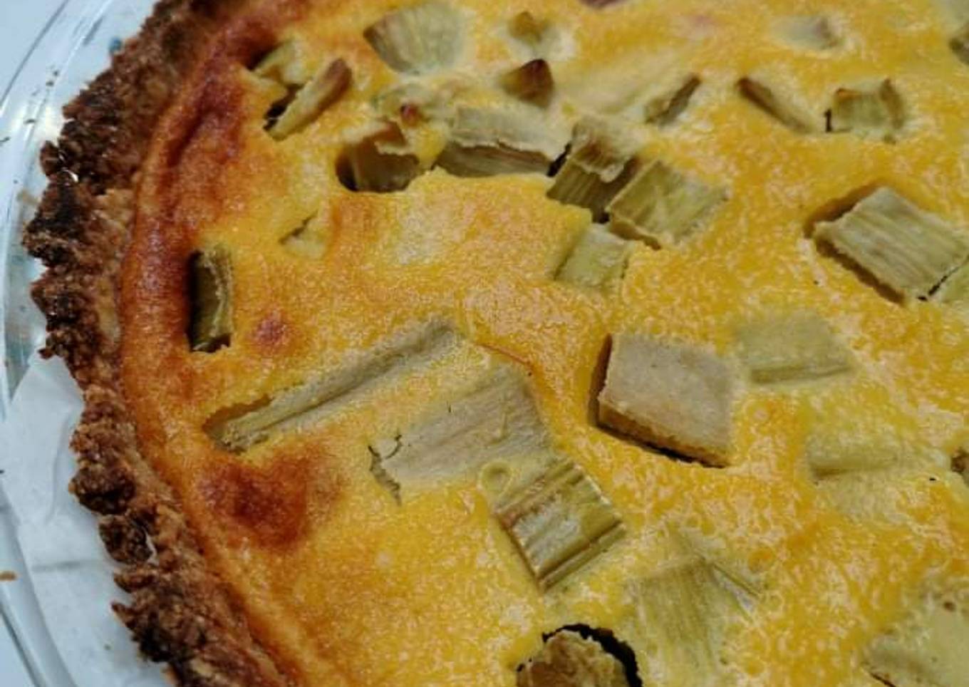 Tarte à la rubarbe maison et pâte sablée maison