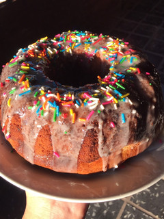 Una foto de Torta dulce con glaseado