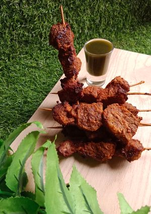 A picture of Air fryer Beef Tikka.
