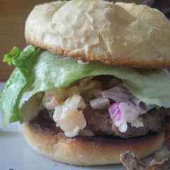 A picture of Surf and Turf Burger.