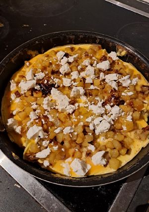 A picture of Potato and Feta Omelette.
