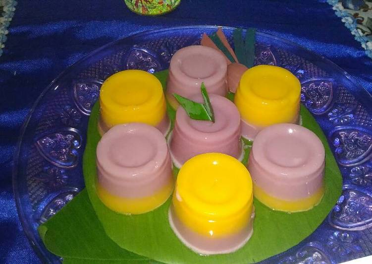 Puding ubi 2 lapis