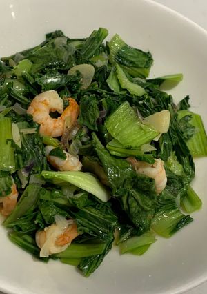 Foto resep Tumis pakcoy udang