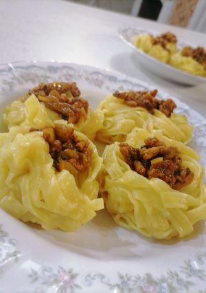 عکسی از دستور ماکارونی آشیانه ای (یا: تالیاتلی) 🍝