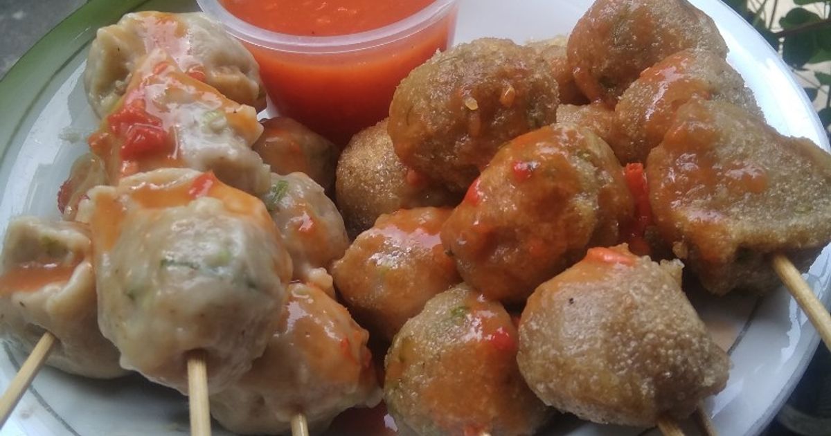 Pentol Jajanan Anak SD (saos goang)