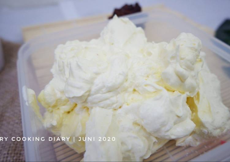 Bagaimana Membuat Butter cream mentega kuning (manis)😍 yang Lezat Sekali