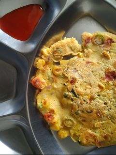 A picture of Besan chilla.