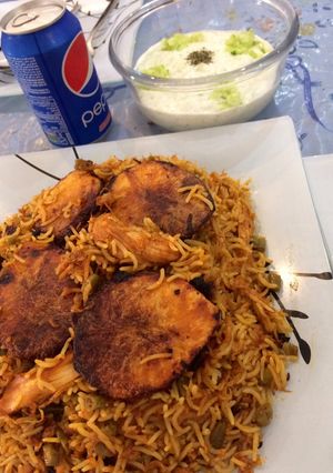 عکسی از دستور لوبيا پلو با مرغ