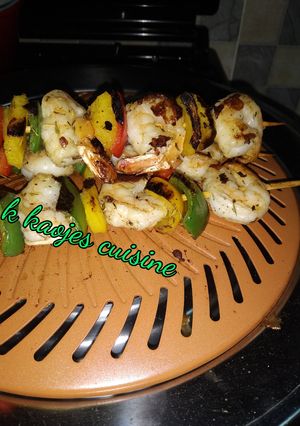 A picture of Shrimp kebab.