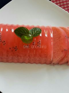 Foto resep 30. Puding Lumut Strawberry #pekaninspirasi