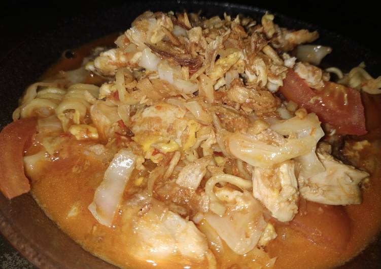 Resep Mie tek tek kuah pedas, Bisa Manjain Lidah