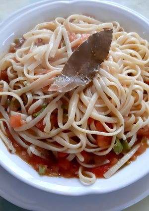 Una foto de Fettuccine a la Primavera