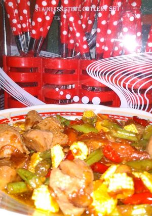 Foto resep Tumis bakso, jagung muda dan buncis🌹