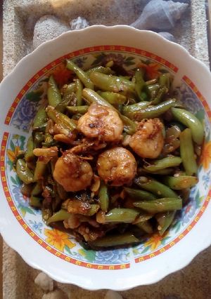 Foto resep Buncis udang sambal balado