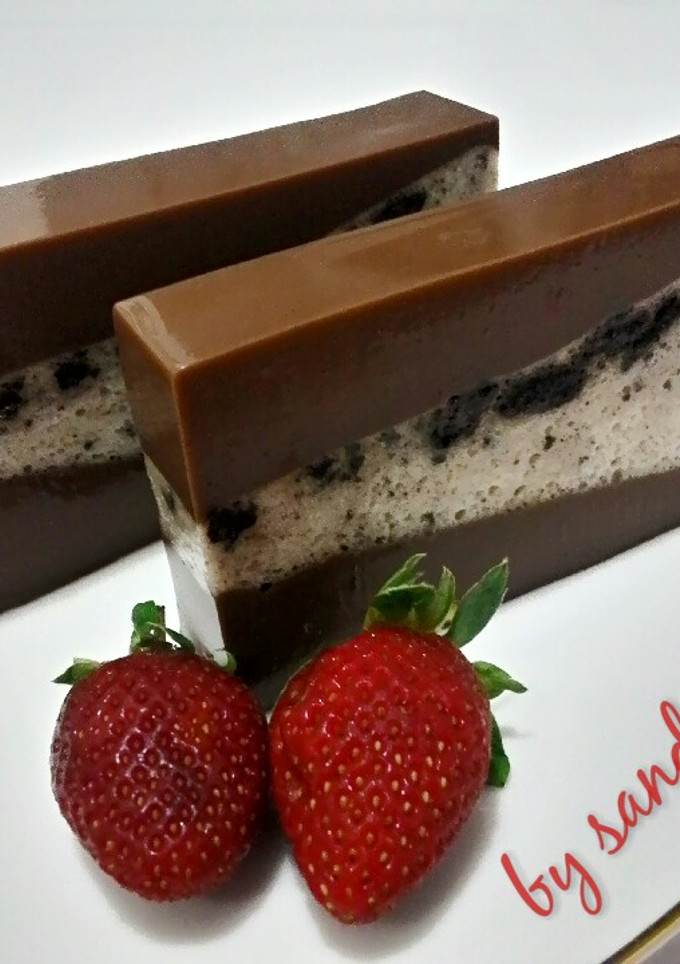 Foto resep Puding Lapis Coklat Oreo