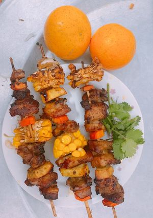 Hình của món Thịt xiên nướng nồi chiên không dầu.