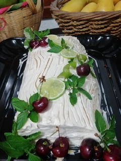 Una foto de Jelly roll de crema de limón
