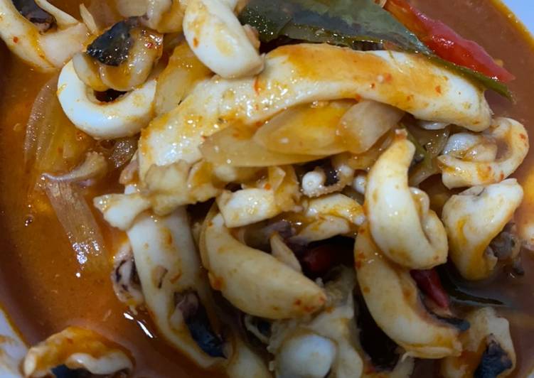 Bagaimana Membuat Sotong Saus Padang, Enak Banget