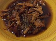 Una foto de cerdo agridulce con miel