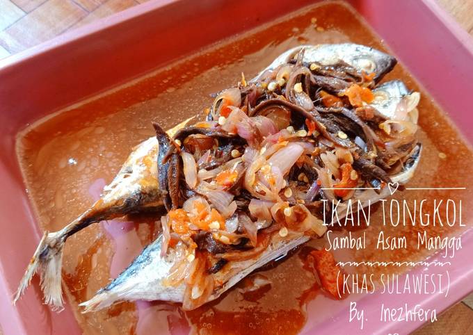 Ikan Tongkol bakar Teflon Sambal Asam Mangga