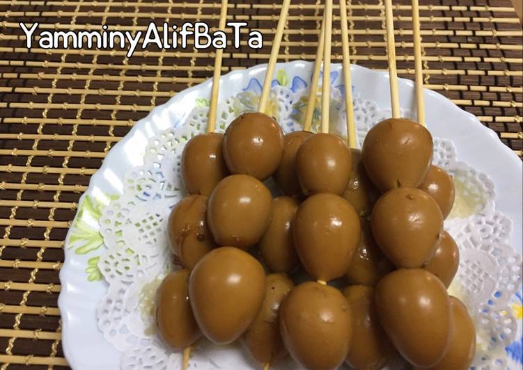 Sate Telur puyuh coklat