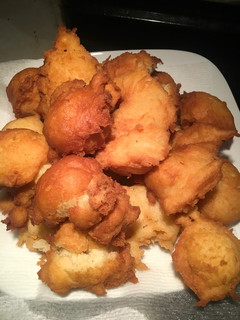 A picture of Doughnuts with milk.